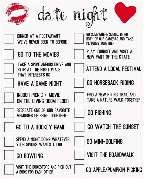 dating checklist funny